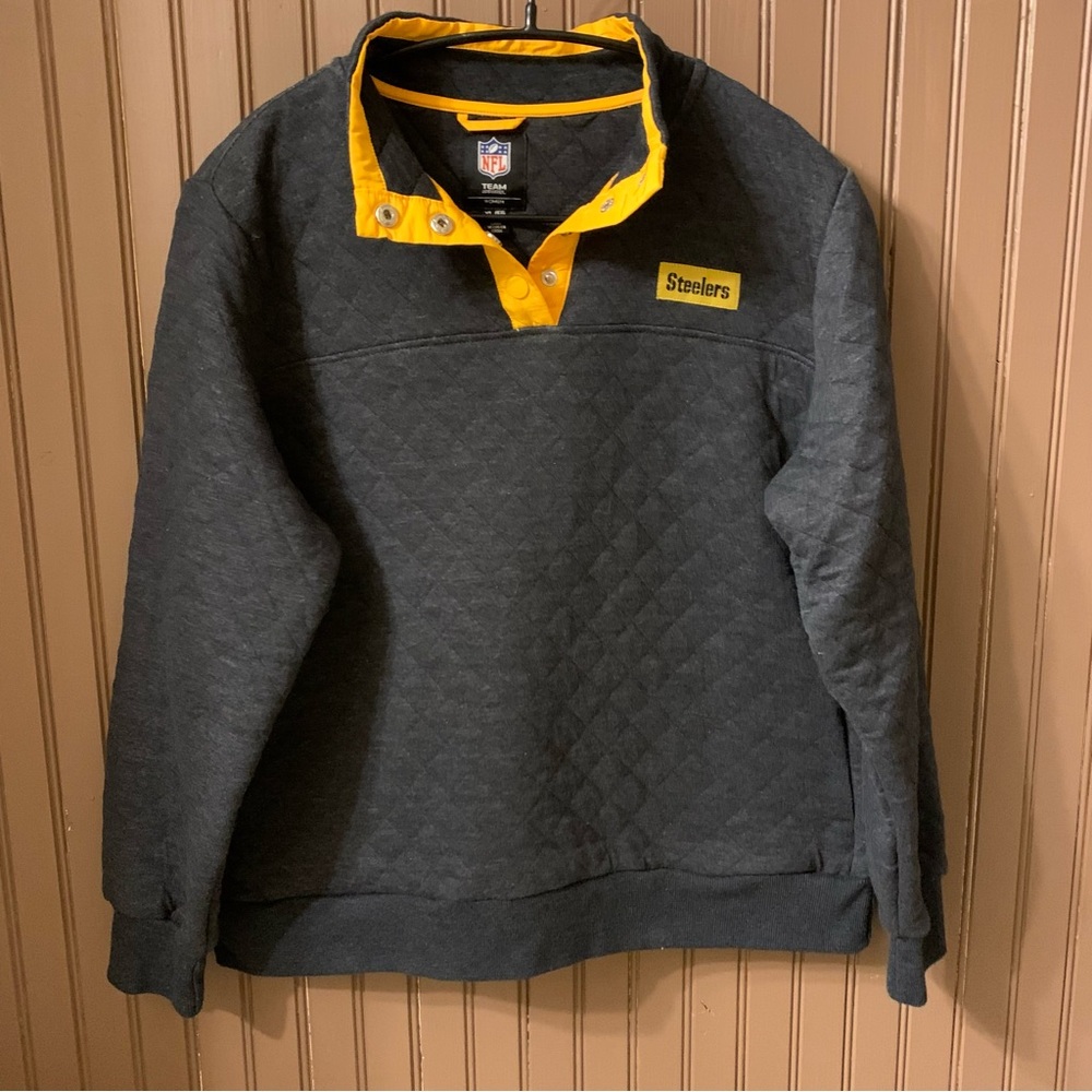NFL Steelers Charcoal and Yellow Pullover